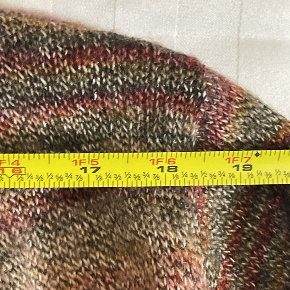Ruby Rd. Open Front Cardigan Sweater Striped Purpl/Brwn Knit Stretch Womens 2X - Picture 7 of 8